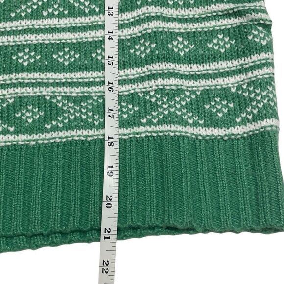 American Eagle Kelly Green Fair Isle Oversized Sweater N0402 - Picture 6 of 8